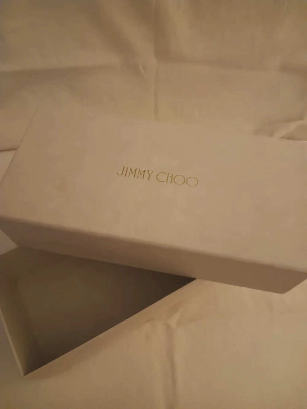 Jimmy Choo Cream Box with Gold Logo